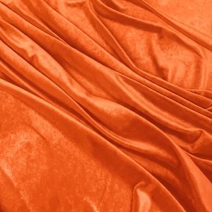Mustard Orange 100% Polyester Velvet Fabric Wrinkle Resistant Quick-Dry Breathable Woven Medium Weight <b>for</b> Apparel Blazer Suits - Product Image 5