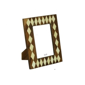 Luxury Design Handmade Eco-Friendly Durable Bone Inlay UV Printed Rustic Modern Rectangle Shape Photo <b>Frame</b> Tabletop - Product Image 1