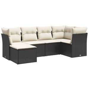 Conjunto de Sofá Modular Mediano de Ratán PE Negro para Jardín, Muebles Elegantes para Exteriores - Product Image 2