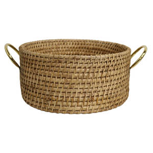 Panier de rangement décoratif en osier Décoration d'intérieur Panier tissé en rotin d'organisation - Product Image 1