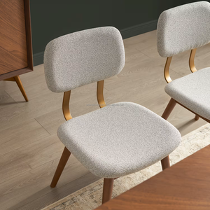 Modern <b>Wooden</b> <b>Dining</b> Room Set 6 Piece Midcentury Style <b>Extendable</b> <b>Table</b> Chairs Solid Back Home Furniture for <b>Dining</b> Area - Product Image 4
