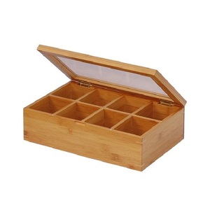 Wooden Spice Storage <b>Box</b> Handmade Kitchen Organizer with Lid for Masala <b>Herbs</b> Condiments Tea Coffee Sugar and Dry Ingredients - Product Image 2