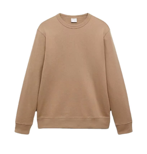 เสื้อสเวตเชิ้ตคอกลมผ้าฝ้ายปักโลโก้ตามสั่งสำหรับผู้ชาย เสื้อถักแบบสวมใส่สบายๆ สำหรับฤดูใบไม้ร่วงและฤดูหนาว แบบเรียบๆ ไม่มีลาย - Product Image 4