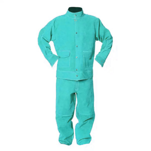 Industrial Safety Cowhide Leather Welding Jacket Long Workshop Clothing with Flame Resistance for Welding <b>Apron</b> - Product Image 4