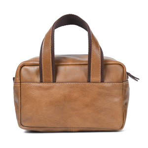 Customizable Leather Cosmetic Bag for Bathroom Men Shaving Kit Bag Travel Toiletry Bag - Product Image 5