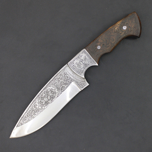 Wholesale OEM Customizable Engraving Steel Fixed Blade Hunting Knife Engraved Knives With Custom color & size - Product Image 3