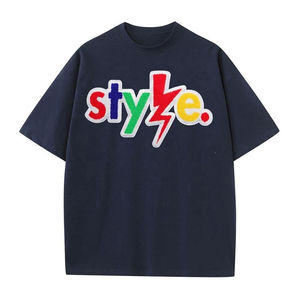 Camisetas de chenilla bordadas para hombre, estilo urbano, con diseño de chenilla pesada, a la venta - Product Image 5