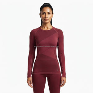 Performance <b>Women</b> Compression Shirt Athletic <b>Long</b> Sleeve Workout <b>Top</b> Quick Dry Running Fitness Base Layer OEM ODM Factory - Product Image 1