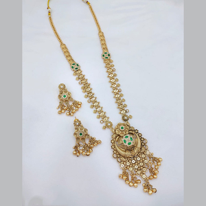 Ensemble collier et boucles d'oreilles pour femme JeweleMarket, plaqué or, avec cristaux et strass, style ethnique, pour mariage, fiançailles, anniversaire, fête, cadeau - Product Image 2