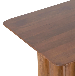 Modern Light Luxury Style Living Room Dining <b>Table</b> Set with Stable Base <b>Solid</b> <b>Wood</b> & mango <b>wood</b> Slab <b>Top</b> Nordic Design 6 Seater - Product Image 3