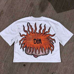 Camiseta de moda para hombre, Top 100% algodón, camiseta gruesa para hombre, corte regular, diseño personalizado, cuello redondo, anti-pilling, 200g - Product Image 3