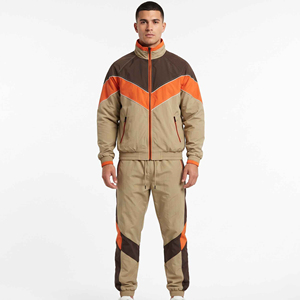 Custom Polyester <b>Reflective</b> Waterproof Windproof Nylon <b>Jacket</b> and Track Pants Zip up Blank Oversized Jogger Sets Nylon Tracksuit - Product Image 1