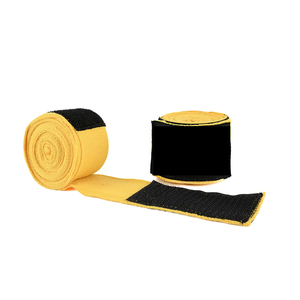Bandages de boxe en coton de haute qualité, confortables, les plus vendus, avec support de poignet élastique réglable, couleur et logo personnalisables, motif uni - Product Image 1