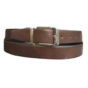 Ceinture réversible en cuir de vachette de qualité supérieure pour homme avec boucle en fer, noire et marron, personnalisable pour une utilisation formelle et décontractée - Product Image 2