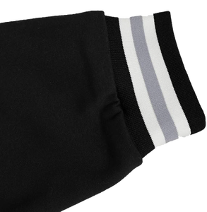 Veste de baseball noire pour homme, couleur unie, col rabattu, coupe classique, veste bomber décontractée, matière polyester, vêtements d'automne - Product Image 5