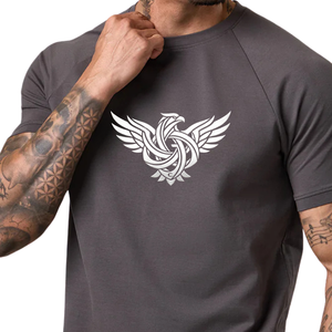Custom Casual Men's <b>Charcoal</b> Grey 100% Cotton Oversized Gym <b>T</b>-<b>Shirt</b> Quick Dry Breathable Summer Workout Athletic Activewear - Product Image 3