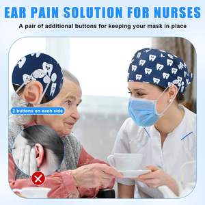 Gorro Quirúrgico Profesional Ecológico Morado para Hombre, de Algodón Tejido, con Detección de Agujas, Ajustable, para Uso Hospitalario - Product Image 6