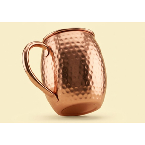 Custom Logo Pure Solid Copper Moscow Mule Mug Handcrafted Hammered Beer Cup Luxury Barware for Restaurant and Party <b>Gift</b> - Product Image 3