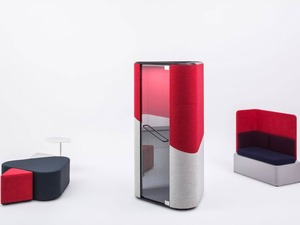 Muebles de Oficina Hana, Cabina Acústica Compacta Bicolor para una Persona - Product Image 1