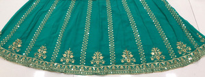 Readymade Traditional Ethnic <b>Indian</b> Pakistani Lehenga & Dupatta Set, Georgette With Embroidery Work Full Stitching Party Wear - Product Image 3