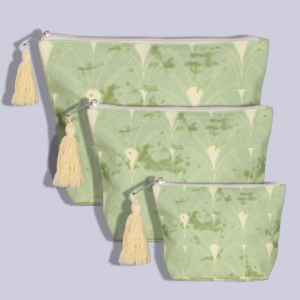 Pochette à main multi-usage en coton 100% certifié GOTS, imprimé floral ou design personnalisé, douce, confortable, séchage rapide, écologique - Product Image 1