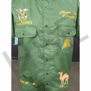 Camisa de Trabajo de Manga Corta para Hombre, Bordada Personalizada, Casual, con Botones y Bolsillos - Product Image 2
