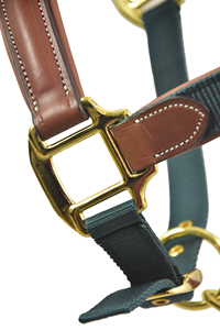 Premium Quality Horse Leather Halter with Fancy Stitching Custom Name Plate Nylon Leather Materials Customizable Indian Supplier - Product Image 5