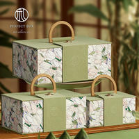 Nouvelle Boîte Cadeau de Luxe Portable 2026 pour Zongzi du Festival du Bateau du Dragon avec Poignée, en Velours Gaufré et Fermeture Magnétique, Idéale pour Bonbons de Mariage