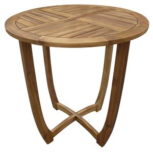 Tavolo Circolare da Esterno in Legno Hermosa da 27,5 Pollici - Product Image 2