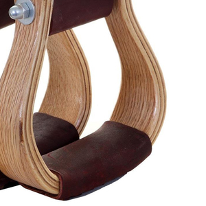 Étriers en bois massif pour chevaux, repose-pieds confortables pour équipement de selle, fournitures d'équipement équestre traditionnel - Product Image 6