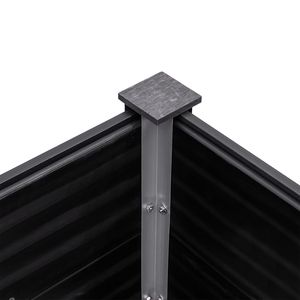 Macetas y jardineras grandes y duraderas de madera gris y plástico compuesto para jardín - Product Image 5