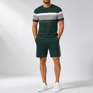Conjunto de Pantalones Cortos y Camiseta Deportivos Casuales Estampados de Verano Unisex al por Mayor OEM, Conjunto de 2 Piezas de Algodón Transpirable - Product Image 5