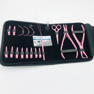 ชุดอุปกรณ์ต่อผม สีชมพูอ่อน สแตนเลสสตีล พร้อมกรรไกรขนาดเล็ก กิ๊บติดผม เข็มแบบ C  รับผลิตแบรนด์ส่วนตัว - Product Image 6