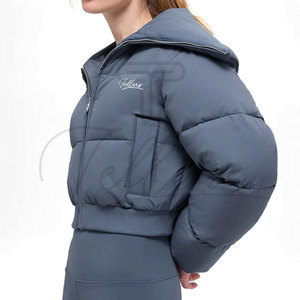 New Style Knitted Cropped Puffer Jackets Winter Women Short Plus Size Waterproof Windproof Breathable Coat - Product Image 2