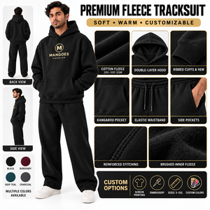 Conjunto Deportivo de Forro Polar para Hombre, Sudadera Cálida y Pantalones Jogger, Ropa Deportiva de Invierno para Gimnasio, Entrenamiento y Uso Diario, Personalizable - Product Image 5