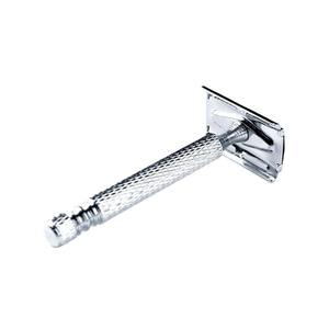 Maquinilla de Afeitar de Seguridad Profesional de Alta Calidad de Acero Inoxidable con Doble Hoja para Hombre, para Afeitar Cara/Cuerpo/axilas, No Desechable - Product Image 1