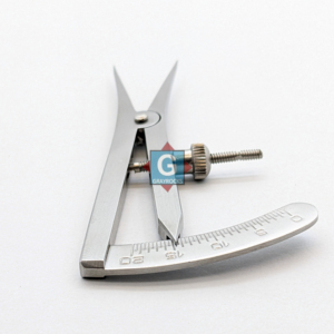 Calibre Castroviejo en acier inoxydable Gray Rocks, droit, 7 cm, manuel, usage hospitalier, certifié CE, classe I, plage de mesure 0-20 mm - Product Image 1