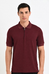 Camiseta Premium de Manga Corta para Hombre con Cierre de Cremallera, Hecha a Medida, Tejido Piqué 100% Algodón, Secado Rápido, Sólida, Cómoda y Elástica - Product Image 6