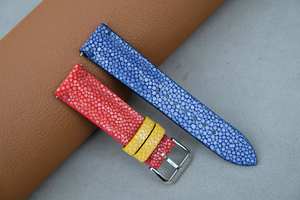 สายนาฬิกาหนังแท้ทำมือหลากสี20มม./18มม. ปรับแต่งโลโก้ได้ตามต้องการ - Product Image 5