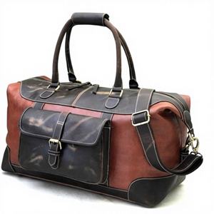 Bolsa de Viaje de Cuero Genuino para Hombre, Impermeable, Ecológica, de Lujo, para Viajes y Ciclismo, de Alta Calidad y Gran Capacidad, Hecha en India - Product Image 2