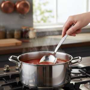 Modern Metal Spoon <b>Set</b> Food Grade Stainless Steel Tableware for Home Hotel Use - Product Image 2
