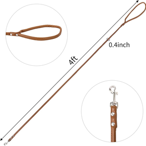 Customized Color And Logo Leather Dog Leash Factory Made Custom Packing Reasonable Price Leather Dog Leash - Product Image 6