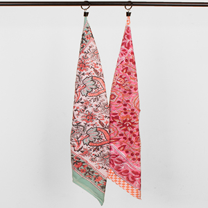 Hand Block Printed Cotton Fashion Summer Soft <b>Bandana</b> Scarf with Floral Design-Hiking Travel Accessories - Product Image 5