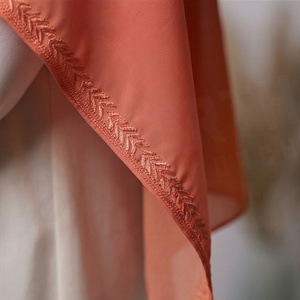 Hiyab de Chifón de Color Sólido para Mujer, Transpirable, para Uso Diario, Pañuelo Étnico de Oriente Medio - Product Image 3