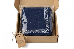 Pañuelo de Seda Cuadrado con Estampado de Hojas Azul Marino Elegante para Mujer, Accesorio de Moda para Regalo de Verano al Aire Libre - Product Image 6