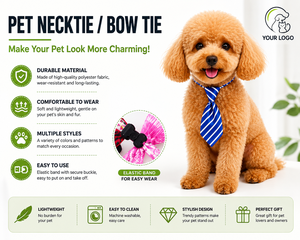 Cat & <b>Dog</b> Pet Tie OEM ODM Custom Logo Adjustable Pet Necktie for Cats & <b>Dogs</b> Direct Manufacturer - Product Image 2