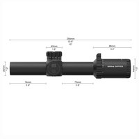 Lunette de tir Tricore 1-9X24 en alliage d'aluminium, entièrement multi-couches, étanche, pour entraînement tactique, avec une vraie portée de grossissement de 1-9X