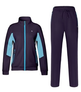 Women Premium Sports Tracksuit Set Stand Collar <b>Zip</b> <b>Up</b> <b>Jacket</b> Jogger Pants Breathable Athletic Gym Running Training Suit - Product Image 1