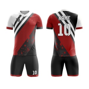 Juego de uniformes de fútbol unisex sublimados, kits de equipo listos para aparejos, camiseta de fútbol americano ligero de secado rápido con pantalones cortos - Product Image 5