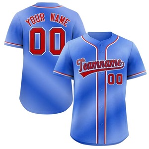 Jersey Baseball yang Dapat Disesuaikan, Bernapas, 100% Poliester, Kerah V untuk Pria & Wanita, Pakaian Olahraga Berkualitas Tinggi, Warna & Logo Kustom - Product Image 2